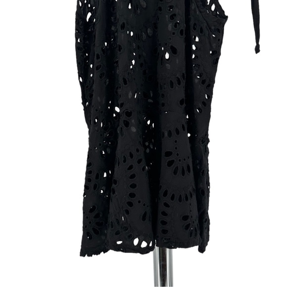 Intimately Free People Black Starry Eyelet Peplum Tank Top Racerback size Small - Picture 9 of 13